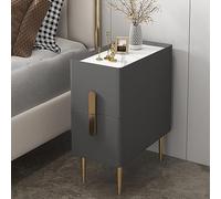 Modern Black Nightstand with 2 Drawers - Compact Minimalist Side Table for Small Spaces - Perfect for Bedroom Living Room Bathroom & Balcony - Stylish XSmall Furniture Piece