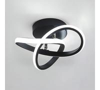 Modern Black Nordic LED Ceiling Light - Stylish Chandelier for Bedroom, Kitchen, Hallway, Balcony & Restaurant, 3000K Warm White