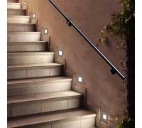 Modern Black Outdoor Grab Handles - Wall-Mounted Stair il Support Kit for Staircase - Bannister Rails Available in 60cm to 500cm Lengths (16.4ft)