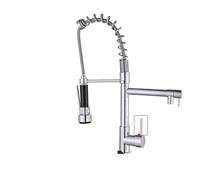 Modern Black & Rose Gold Pull Down Kitchen Faucet - Hot Cold Water Mixer Dual Spouts High Arc DesignEasy Installation Deck Mount Stylish Upgrade