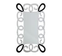 Modern Black & Silver Scroll Design Wall Mirror, Abstract Wall Mirror, Versatile Decorative Hallway Mirror Premier Housewares Silver One Size