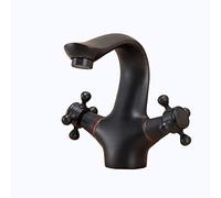 Modern Black Single Hole Bathroom FaucetAntique Style Kitchen Mixer Tap Easy Installation for Home Renovation Elegant Design for Contemporary Bathrooms.