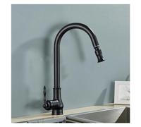 Modern Black Single Hole Kitchen Faucet Pull Down Durable & Easy to Install Elegant Design for Hot & Cold Water Perfect for Any Kitchen Sink.