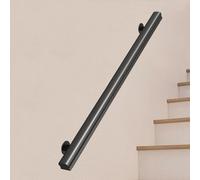 Modern Black Solid Wood il - 4.3ft Non-Slip Stair Banister for Interior & Exterior Steps - Safe Stylish il for Home Improvement & Safety Upgrade