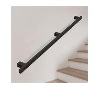 Modern Black Stair Handrail Complete Kit Anti-Slip Wrought Iron Stair Railing Banister Hand Rails for Indoor Outdoor Staircase Deck Loft Porch(8.2ft/250cm)