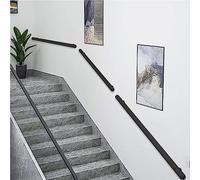 Modern Black Stair Railing Kit | Complete il Set for Indoor/Outdoor Stairs | Adjustable Lengths: 0. to 6m | Wall-Mounted il for Safety and Style