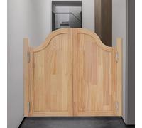 Modern Black Swinging Doors for Doorway | Cafe Saloon Style Solid Wood Partition Doors | 27.5-55" Wide Two-Way Open Interior Doors with Metal Hinges for Kitchen & Bar