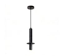 Modern Black Travertine Pendant Light Natural Stone Cylinder Hanging Lamp for Kitchen Island Dining Room Foyer Hallway Entryway Adjustable Cord Art Deco Spotlight 4.72 Inch Diameter(13" (33cm))