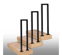 Modern Black U-Shaped Wrought Iron Stair Banister il for Indoor & Outdoor Steps - 75cm 85cm 90cm 100cm Railing for Elderly Disabled & Kids - Safe Grab Rail