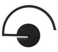 Modern Black Wall Light Metal Wall Sconce Strip Matte Wall Lamp In Curved Shape, 8W LED Home Decor Wall Lighting Fixtures for Bedroom Bedside Living Room Hallway Stair