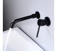 Modern Black Wall-Mounted Kitchen & Bathroom Faucet, Rotatable Mixer Tap, Easy to Install, Perfect for Home Renovation, Stylish Design for Contemporary Spaces