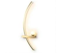 Modern Black Wall Sconces - 21.6" LED Linear Wall Lights for Bedroom & Living Room, 3-Color Dimmable Curved Art Decor Sconce Lamp for Hallway, Stairs & Vanity (Hardwired)(Golden Left,105cm)