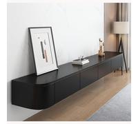 Modern Black Wall TV Stand with Cabinets and Drawers 160cm Floating TV Unit for Living Room and Bedroom Stylish Space-Saving Furniture Solution
