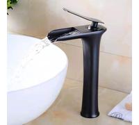Modern Black Waterfall Bathroom Sink Faucet - Single Hole Mixer Tap Easy InstallationHigh-Quality Material Stylish Upgrade for Contemporary Home Decor