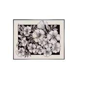 Modern Black, White, And grey Style, Niche Art, Soaring Flowers, Entering The Door, Covering The Electricity Meter Box, Decorati For Living Rooms, Workplaces
