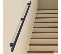 Modern Black Wrought IronRailingIndoor/Outdoor WallMounted Safety Handrail Kit Complete Set Available in 1m 2m 5m (350cm) Options