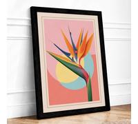Modern Blooms Botanical Framed Wall Art Print A3 (42×29.7cm) Black, Wall Decor for Living Room, Bedroom, Office & Home, Ready to Hang, Art Gift