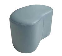Modern Blue Crescent Low Footstool for Living Room Entryway Shoe Stool Vanity Stool Small Foot Rest 17x10x12 inch Home Décor Accent