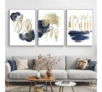 Modern Blue Medical Teeth Prints Wall Art Canvas Painting Anatomy Office Posters Pictures For interior Decoration(40x55cm-3Pcs)
