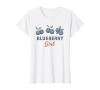 Modern Blueberry Girl Fruit Lover Aesthetic Design T-Shirt