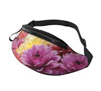 Modern Bohemia Flower Fanny Pack for Women Men Fashion Waist Pack Adjustable Belt Bag for Workout Running Travelling Casual Waist Bag, Rainbow Flower Sea, One Size