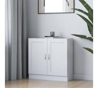 vidaXL Book Cabinet White Engineered Wood Bookshelf Bookcase Storage Sideboard