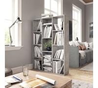 vidaXL Room Divider/Book Cabinet Concrete Grey 100x24x140 cm Engineered Wood UK