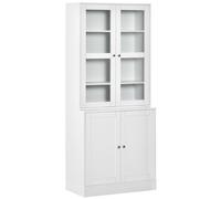 Modern Bookcase Display Storage Cabinet w/ Doors Adjustable Shelves
