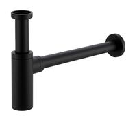 Modern Bottle Trap - Matt Black Finish - Brass Basin Waste Trap - Adjustable Outlet Pipe