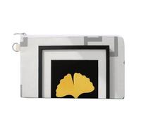 Modern Bouquet Leaves Wallet for Men Women Canvas Coin Purse Zippered Change Holder with Secure Closure, Modern bouquet leaves, One Size