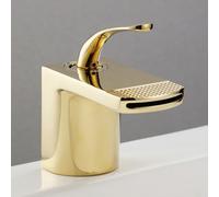 Modern Brass Bathroom Basin Tap, Single Lever Mixer Faucet for Hot/Cold Water, Stylish Sink Faucet with Hoses, Durable & Easy to Install, Upgrade Your Bathroom Decor
