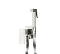 Modern Brass Kitchen Faucet with Bidet Funct Hot & Cold Mixer Square Spray Head Ideal for Kitchen Sink Bar CountKitchen LaundRoom Upgrade.