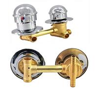 Modern Brass Shower Valve - 2/3/4/5 Way Water Outlet, Round Handle, Hot & Cold Control, 14.5cm Intubat, Stylish Bathroom Fixture for Luxury Showers