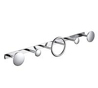 Modern Brass Wall Coat Rack with 5 Strong Hooks, Elegant Gold Finish, Space-Saving nizer for Coats & Hats, Perfect for Entryway, 50cm Long.