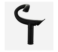 Modern Brass Wash Basin Faucet Bathroom Hot and Cold Mixer Tap with Single Handle Single Hole Deck Mount Design Golden/White Finish (Black Tall),Black Tall