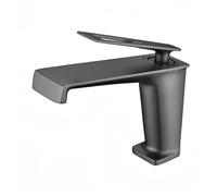 Modern Brass Waterfall Bathroom Faucet Single Hole Basin Mixer Tap with Elegant Design for Sink Cold and Hot Water Chrome Finish