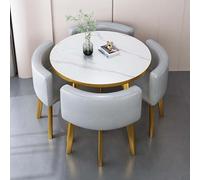 Modern Breakfast Bar Table and Chair Set Soft Backrest SpaceSaving Design for Kitchen & Living Room Office Conference Use 85x75cm / 33.5x29.5in