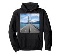 Modern Bridge Road Ocean Mountain Scenic Drive View Pullover Hoodie