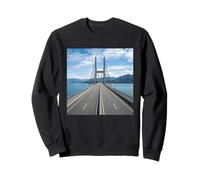 Modern Bridge Road Ocean Mountain Scenic Drive View Sweatshirt