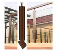 Modern Bronze 304 Stainless Steel Railing Post SystemDurable Balustrade for Decks Stairs Platforms120cm Bronze Corner Post for Stylish Safety