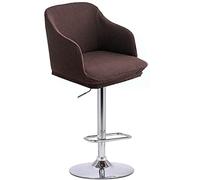 Modern Brown Bar Stool Slipcovers with Backs & Arms - Set of 1/2/4 Swivel Chair Protectors for Kitchen & Dining Room Stylish Curved Design 6PCS