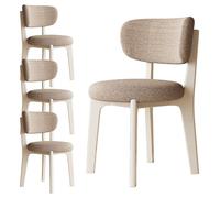 Modern Brown Dining ChairsUpholstered Leather with Sturdy Metal Legs Comfortable Reception & Stylish Dining Room Seating for Home & Office