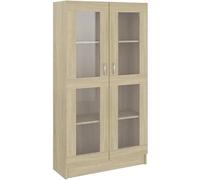 Modern Brown Vitrine Cabinet186cm Book & Display Storage Shelving Unit for Living Room & Office Stylish Home Decor Floor File Organizer Functional & Elegant Design