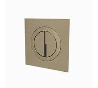 Modern Brushed Brass Round Button WC Flush Plate Nes Home Metallics One Size