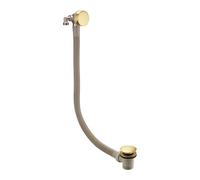 Modern Brushed Brass Waterfall Bath Filler with Pop Up Waste and Overflow
