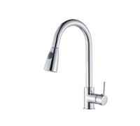 Modern Brushed Ch Kitchen Faucet 360° Swivel Pull Out Sink Mixer Single Handle Versatile Shower Funct and Slish Kitchen Tap 1PC