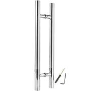 Modern Brushed el Barn Door Handle 20 inch Stainless Steel Pull for Double Sided Sturdy Round Design Perfect for Home Decor and Easy Installat