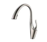 Modern Brushed el Pull-Down Kitchen Faucet with Deck-Mounted Sprayer Hot & Cold Mixer Tap Easy Inllat Kitchen Fixture for Contemporary Homes
