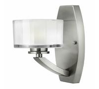 Wall Light Faceted 13mm Thick Glass Modern Design Brushed Nickel LED G9 3.5W