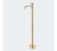 Modern BrusheSilver Freestanding Bath Shower Mixer Tap - Single Handle Hot & ColBrass Faucet for Stylish Bathroom Upgrade China Made Bathtub Filler